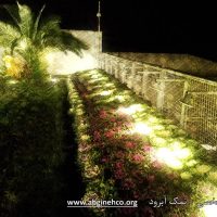 نورپردازی محوطه ویلای شخصی نمک آبرود