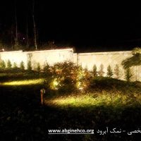 نورپردازی محوطه ویلای شخصی نمک آبرود