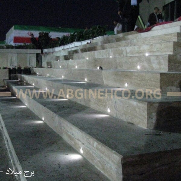 نورپردازی پله های ورودی برج میلاد