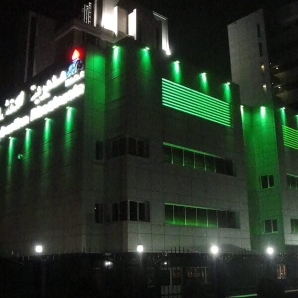 نورپردازی نمای ساختمان مدیریت اکتشاف گاز