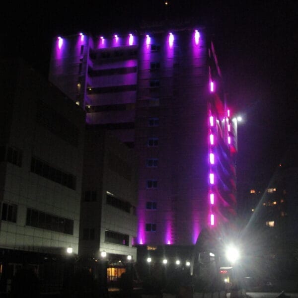 نورپردازی نمای ساختمان مدیریت اکتشاف گاز