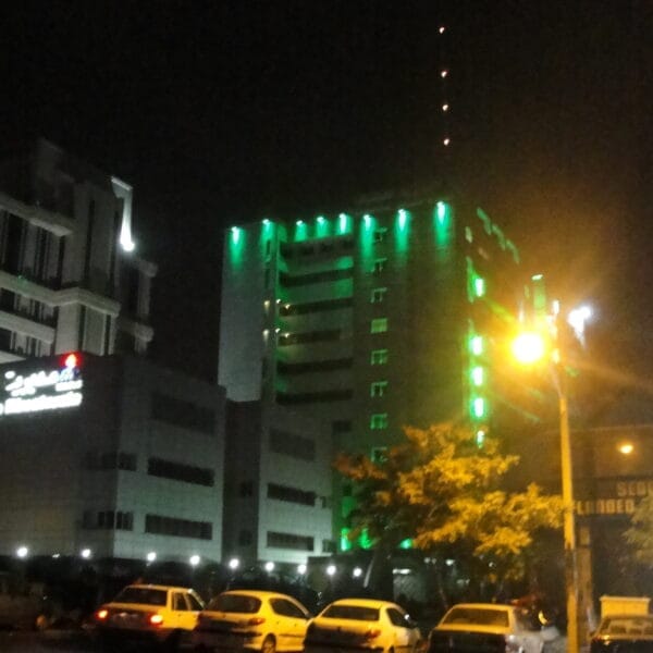 نورپردازی نمای ساختمان مدیریت اکتشاف گاز