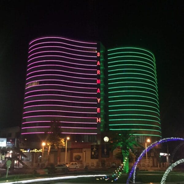 نورپردازی اکتیو ساختمان سرمایه گرگان