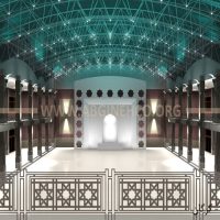 شبیه سازی نورپردازی مصلی گرگان