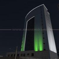 شبیه سازی نورپردازی ساختمان بانک صادرات بجنورد