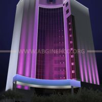 شبیه سازی نورپردازی ساختمان بانک صادرات بجنورد