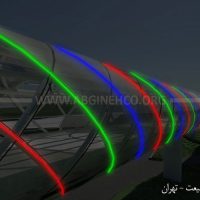 شبیه سازی نورپردازی پل طبیعت