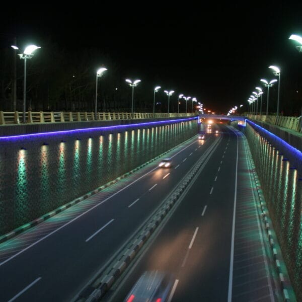 روشنایی زیبا زیرگذر شالمان سنندج