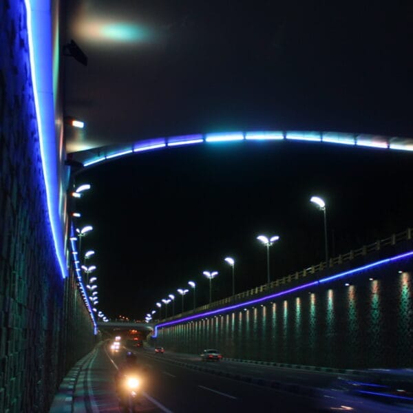 نورپردازی زیر گذر شالمان سنندج