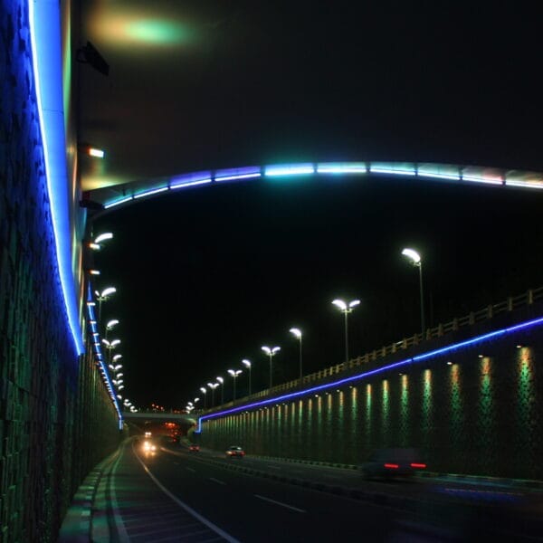 نورپردازی زیر گذر شالمان سنندج