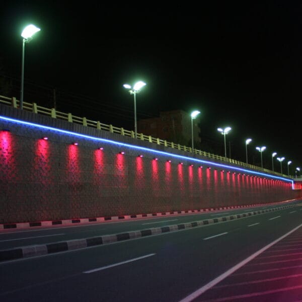 روشنایی زیبا زیرگذر شالمان سنندج