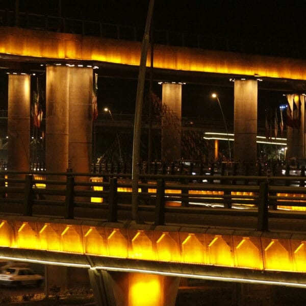 نورپردازی بزرگراه امام علی شرکت آبگینه